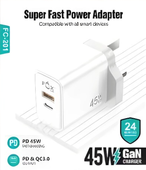 شاحن جداري بقوة 45 واط