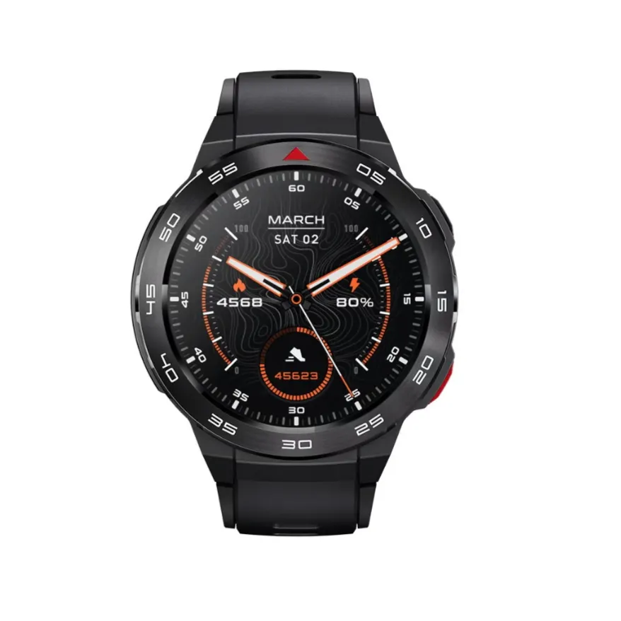 ساعة Mibro GS Pro الذكية،GPS مدمج، مكالمات بلوتوث - أسود