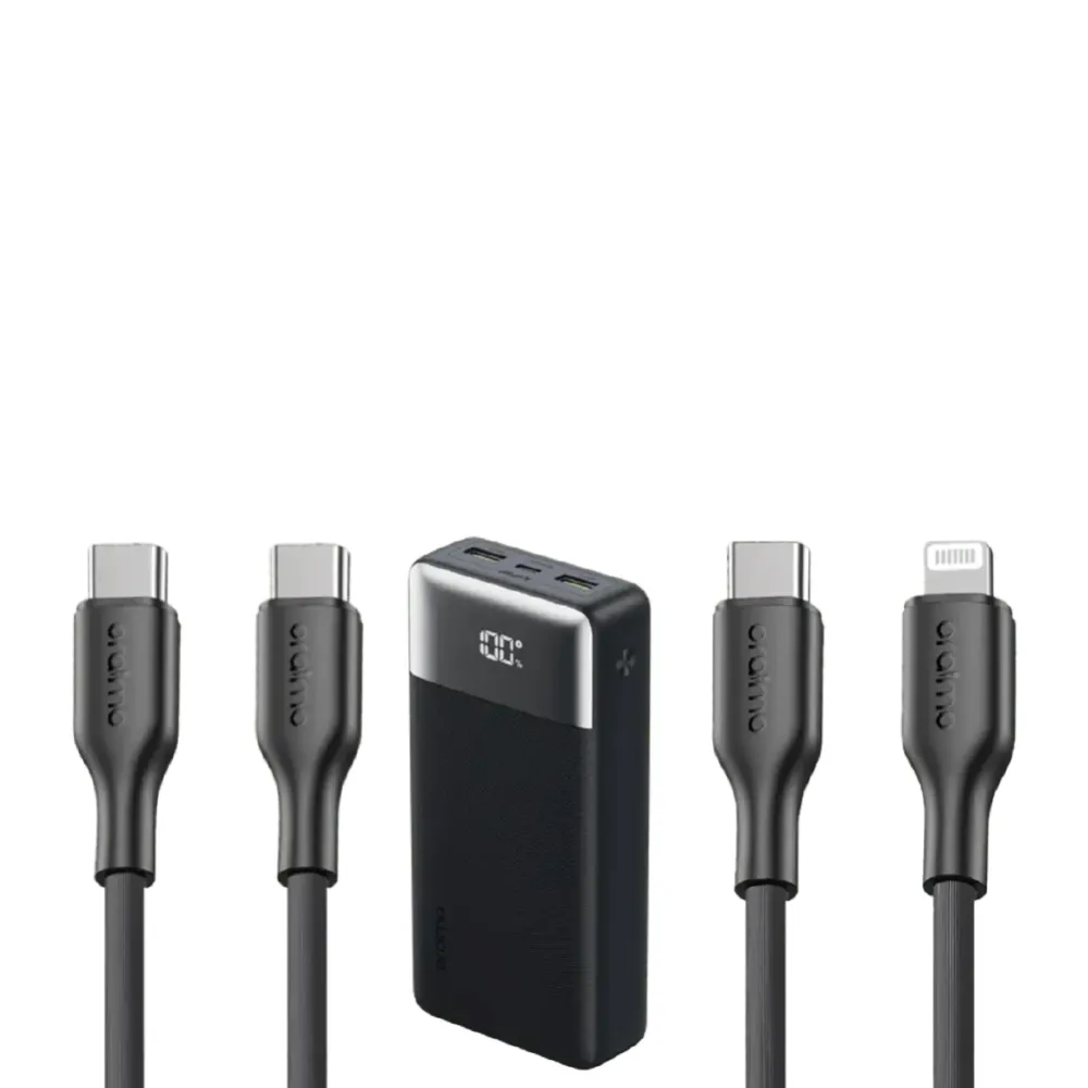 بكج oraimo فائق الشحن: باور بانك 20000mAh وكيابل 60W